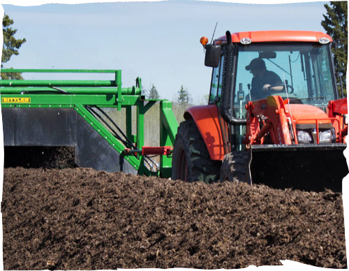 Tractor and compost